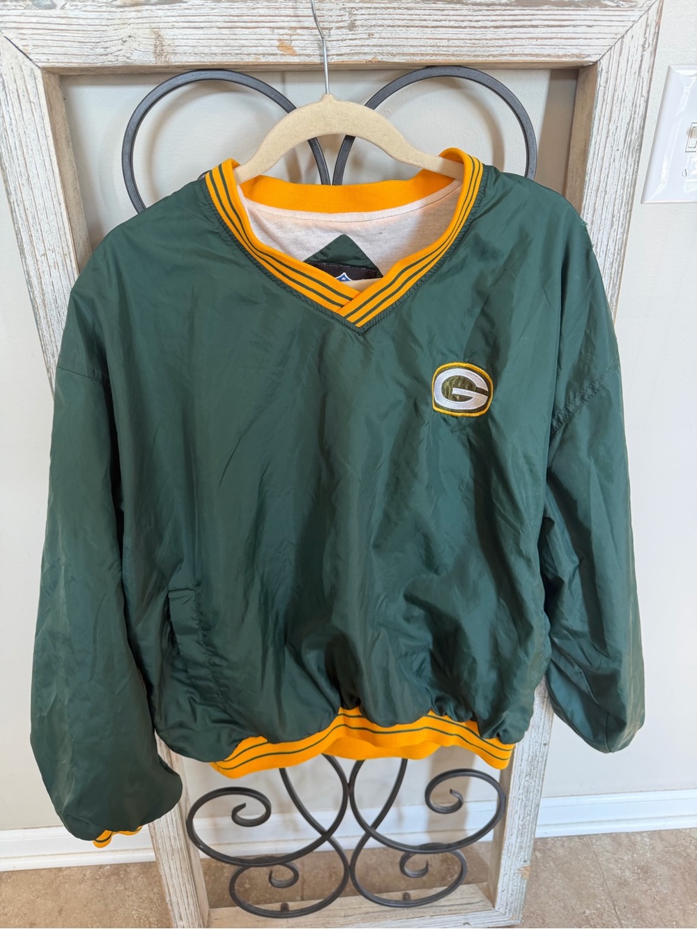 Green Bay Packers Game Day Turbo Zone NFL Pullover Windbreaker Vintage 90s M